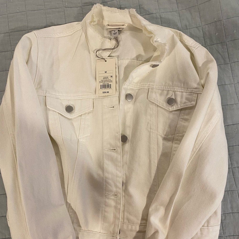 NWT White jean jacket
